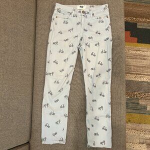 Paige Kylie Crop Light Blue Jeans Pants Bikes Bicycles Women’s Size 26